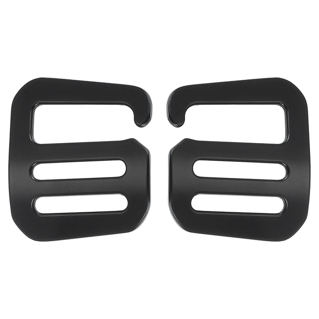 Uxcell G Hook Webbing Slide Buckles, Metal G Hooks Webbing Buckles Clips Adjustable Buckle for Backpack Luggage Straps Black 20mm