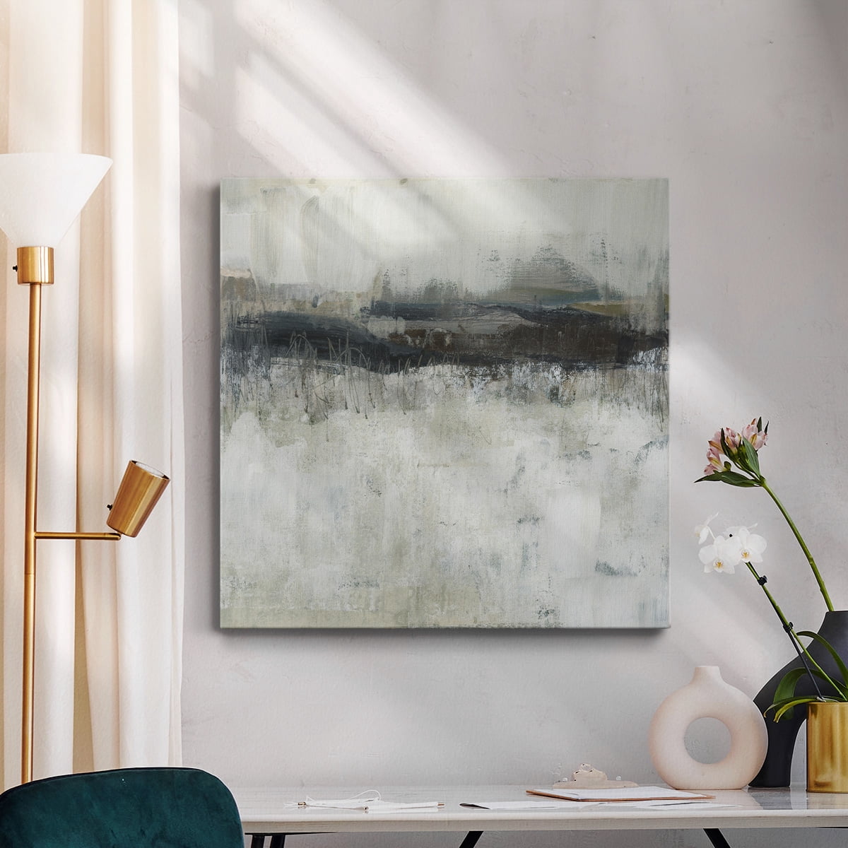 Wexford Home Neutral Horizon Line II-Premium Gallery Wrapped Canvas, 10" x 10" - Ready to Hang
