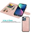 thumbnail image 4 of Wallet Phone Cases for iPhone 13 Pro / 13 Mini / 13 Pro Max, Njjex PU Leather [Wrist Straps] [RFID Blocking 3 Card Slots 3] Flip Folio Wallet Case Cover -Rose Gold, 4 of 8