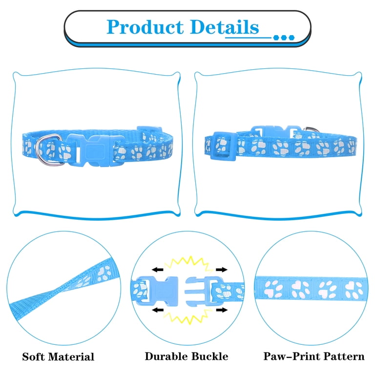Aowoo 10-Pack Cat Collars with Safety Buckle and ID Tags photo 4