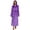 Violet, variant on Womens Hooded Long Robe, Soft Warm Fleece Full Length Plush Bathrobe,(Black L-XL)