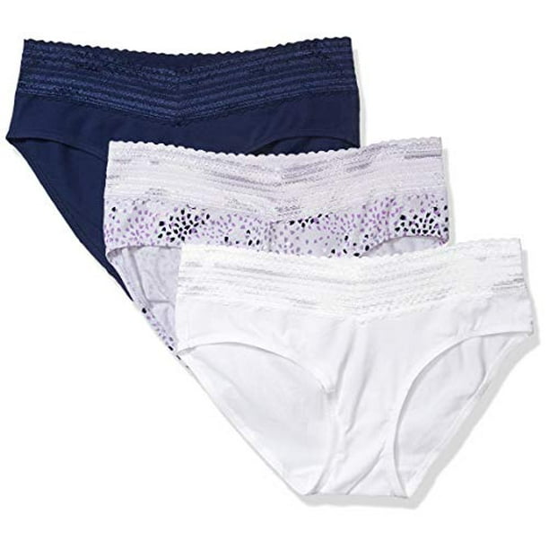 Warner's Warner's No Pinching No Problems 3 Pack Cotton Hipster Lace