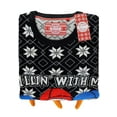 thumbnail image 2 of RWB Mens Ugly Christmas Sweaters Chillin With My Snowmies Navy Slim X-Large Fit, 2 of 2