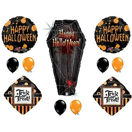 HALLOWEEN COFFIN Party Balloons Decoration Supplies Vampire Trick Or Treat Scary