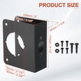 thumbnail image 2 of Placa de refuerzo para puerta Uxcell para reparación y refuerzo de puertas, 1 juego para puerta de 1-3/4" de grosor, tamaño de 4-1/2", color negro, 2 of 6