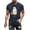Navy, variant on Halloween T-shirt for Men, Military Green Printed Round Neck Short Sleeve Cotton Blend Top, Casual Daily Wear, Hand Wash Cold