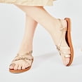 thumbnail image 5 of Ataiwee Women's Flat Slide Sandals - Fashion Casual Braided Toe Ring Cute Summer Shoes., 5 of 6