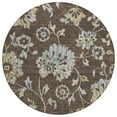 thumbnail image 2 of Addison Rugs Chantille Indoor/Outdoor Transitional Floral Chocolate Washable Round Rug, 8' x 8', 2 of 6
