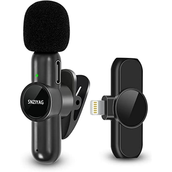 Jinsinto Wireless Lavalier Microphone for iPhone,Wireless Mic for Video Recording,Wireless Lavalier Microphone for Youtube,TikTok,Mini Lavalier Microphone for Live Stream,No App