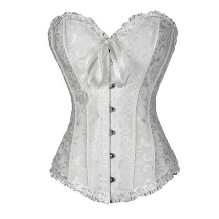 

Pybcvrrd Women s Corset Lace Floral Pattern Waist Shaping Cross Ribbon Corset