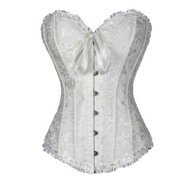 Bustier Top Corset en Dentelle Florale Aguichant pour Femmes