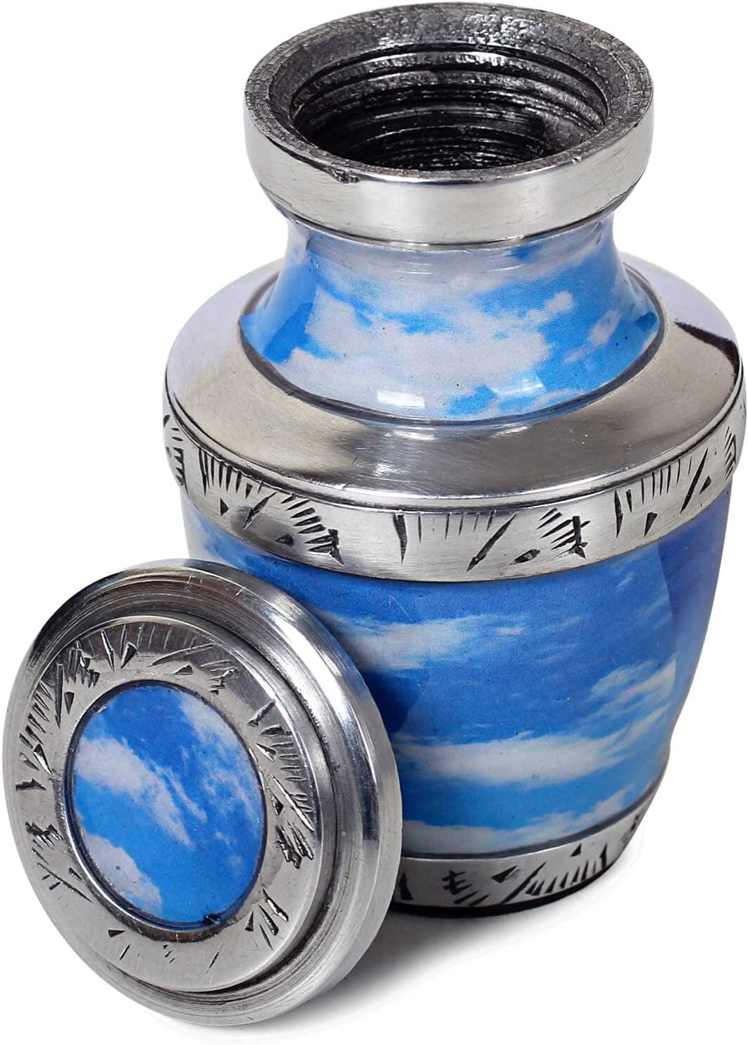 Decorative Small Keepsake Urn - A Lovely Sharing Tokens to Remember Your Loved One - Mini Urns for Human Ashes - Cremation Cloud Urns - Memorial for Funeral