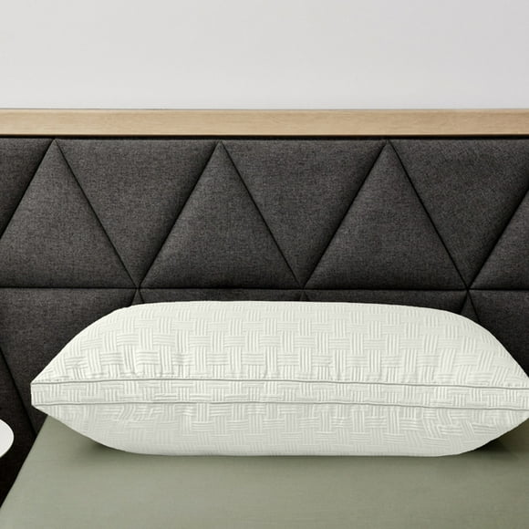 Almohada de tejido supersuave, tamaño estándar de 48 x 73 cm | Funda de almohada de punto transpirable para dormir | Cojín decorativo para sofá en rosa, beige, verde y gris