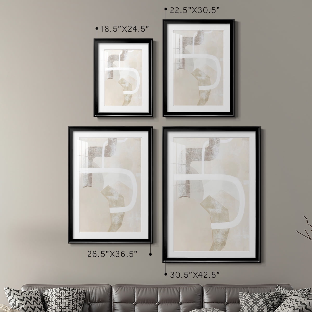 Wexford Home Quiet Affection I Premium Framed Print, 26.5" x 36.5" - Ready to Hang, Black (Set of 2)