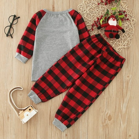 

CAICJ98 Christmas Gifts For Women Christmas Family Pajamas Matching Sets Christmas Tree Elk Reindeer Plaid Outfits Pjs Sets Matching Family Holiday Loungewears