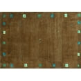 thumbnail image 1 of Ahgly Company Indoor Rectangle Abstract Turquoise Blue Contemporary Area Rugs, 8' x 10', 1 of 4