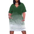 thumbnail image 2 of Bosque verde acuarela Ombre (verde/blanco) vestido suelto con bolsillos vestido largo de verano para mujer vestido de playa vestido de noche para mujer, 2 of 7