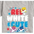 thumbnail image 3 of Baby Shark - Red White and Cute - Toddler Short Sleeve T-Shirt, 3 of 6