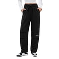 thumbnail image 4 of iHPH7 Women's Hiking Pants Quick Dry Lightweight Water Drawstring Waist Cargo Pants for All Seasons Black XL, 4 of 8