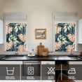 thumbnail image 4 of Kitchen Curtains 36 Inch Short - 3 Panel Set, Rod Pocket Window Curtain with Tropical Leaf Botanical Print, 100% Polyester for Farmhouse, Cafe, Kitchen, Bedroom, Easy Wash, 4 of 6