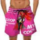 thumbnail image 1 of ICHUANYI Clearance Men Drawstring Special Cock Print Beer Festival Beach Casual Trouser Shorts Pant(Hot Pink, S) Ichuanyi Ichuanyi, 1 of 5
