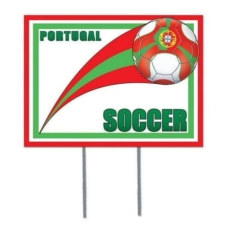 Beistle 54477-POR Plastic Yard Sign - Portugal - Pack of 6