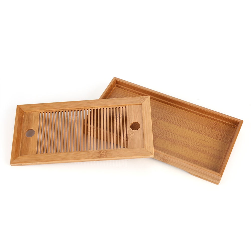 TOPINCN Japanese Tea Serving Tray Bamboo Tea Tray For Home For Teahouse Party Office,Mini