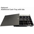 thumbnail image 2 of Cash Drawer \uD Cash Register POS Cash Drawer Box Stainless Steel with Adjustable Bill/ Coin Tray for Canadian Money Compatible for All POS System Printers, 2 of 4