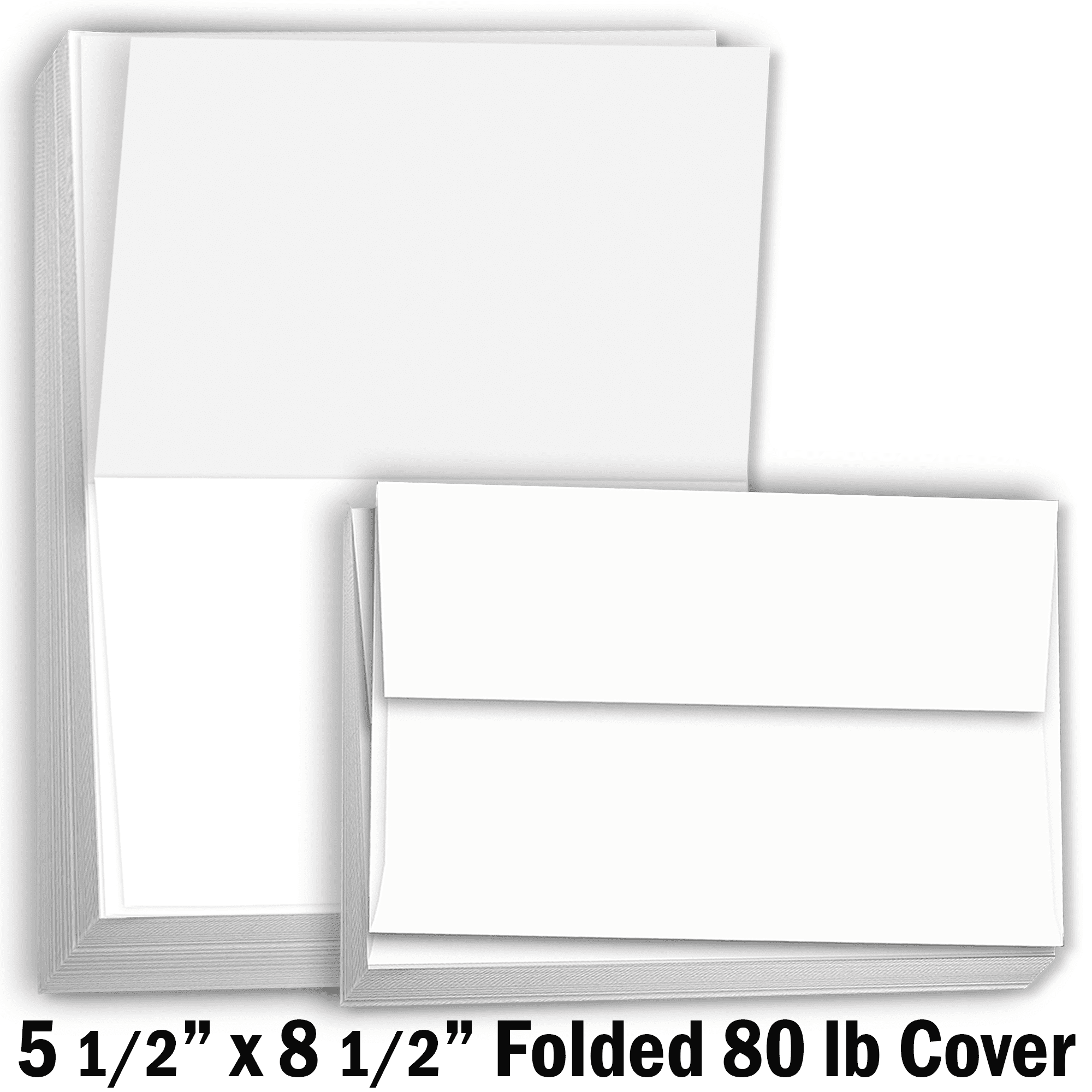 Hamilco Card Stock Folded Blank Cards with Envelopes 5 1/2 ...