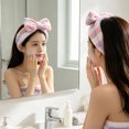 thumbnail image 3 of VJGBEGW Spa Headband for Women Facial Makeup Headband Face Wash Coral Fleece Hair Accessories Color#10, 3 of 3