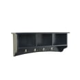 thumbnail image 4 of Alaterre Shaker Cottage Storage Bench/Coat Hook with Storage, Black, 4 of 9