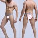 thumbnail image 3 of Guardurnaity Hombres Bulge Bolsa Respirar Ropa Interior Ahuecar Pantalones Cortos Calzoncillos Seda Hielo Ropa interior Gris L, 3 of 3