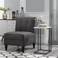 thumbnail image 2 of Serta Copenhagen Chaise Pantoufle Capitonnée Charbon, 2 of 13