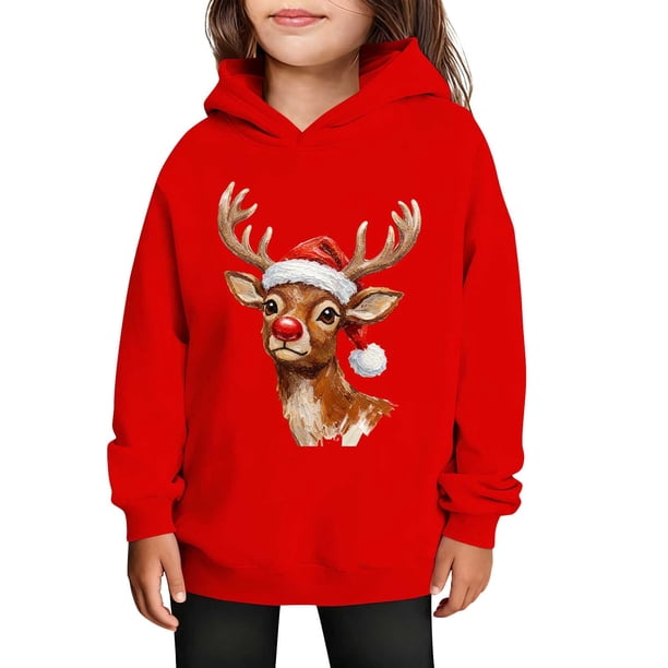 Sudaderas con capucha para niños y niñas, sudaderas casuales de manga larga, lindas sudaderas de gran tamaño con bolsillo de polar, chaquetas para niñas