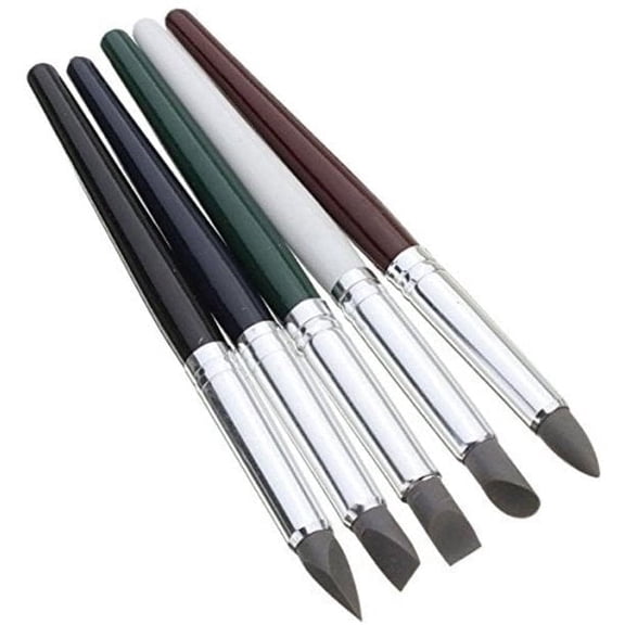 COMIART Clay Sculpture Tools Silicon Color Shapers Painting Brushes Size 6