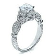 thumbnail image 1 of 1.50 Carat Round cut Halo Diamond and Moissanite Engagement Ring in Rose Gold, 1 of 1