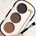 thumbnail image 4 of Paleta de polvos para cejas de 3 colores con cepillo para cejas, polvo para cejas de representación de Color Natural resistente al agua y al sudor de larga duración, 4 of 5