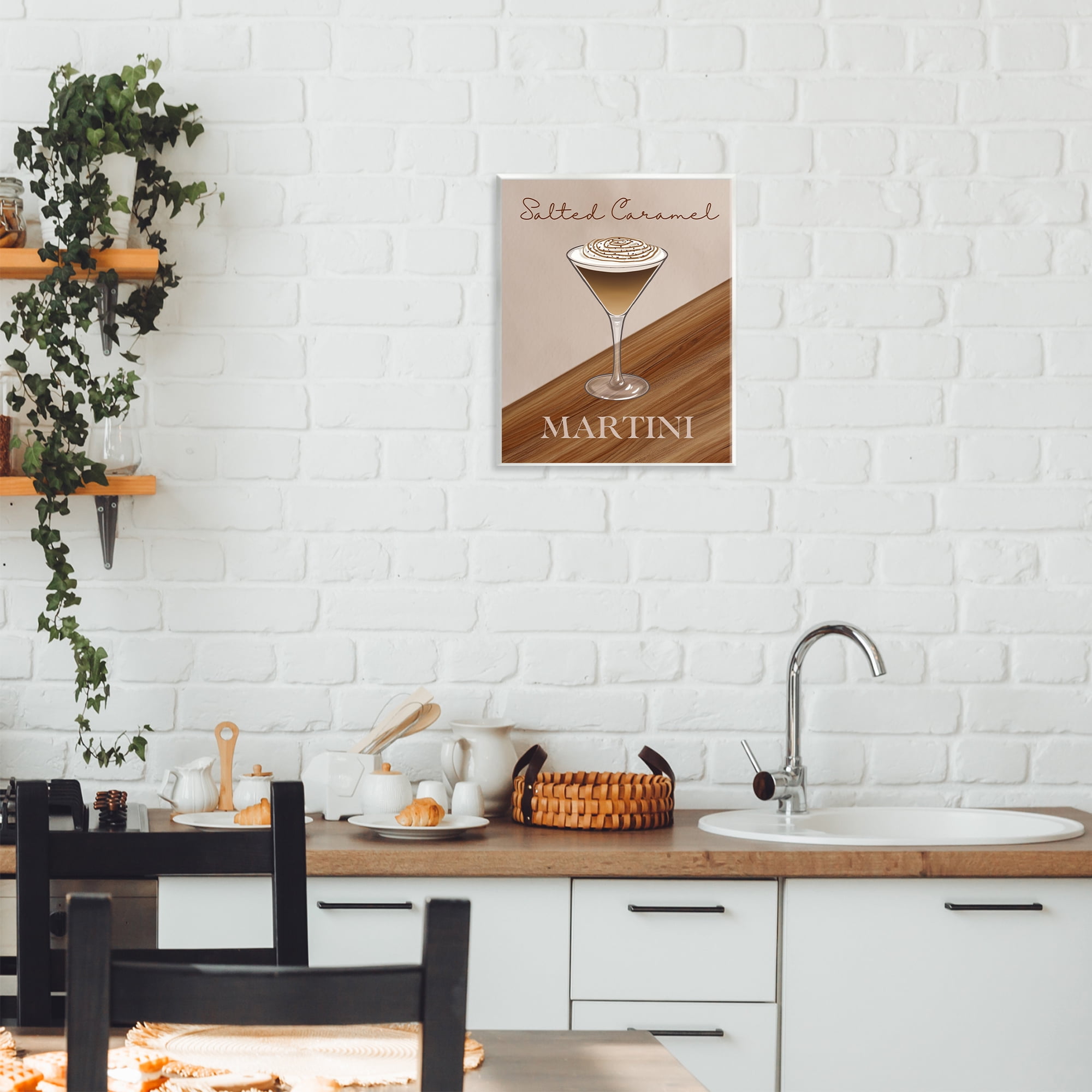 Stupell Industries Salted Caramel Martini Wall Plaque Art, design by Marcus Prime