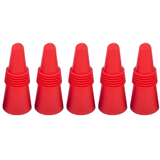 Dvkptbk Bouchons à Vin 5 Pcs Bouchon de Bouteille de Vin en Silicone Réutilisable Bouchon de Bouteille de Boisson Bouchon de Vin Gadgets de Cuisine en Liquidation