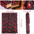 thumbnail image 3 of Diario con relieve de ojo de dragón 3D, cuaderno con grabado de resina, cuaderno para amantes de los dragones, papel en blanco, regalo, tamaño A5 (rojo), 3 of 5