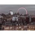 thumbnail image 2 of Frank, Assaf 32x25 White Modern Wood Framed Museum Art Print Titled - London cityscape with Millennium Wheel, 2 of 4