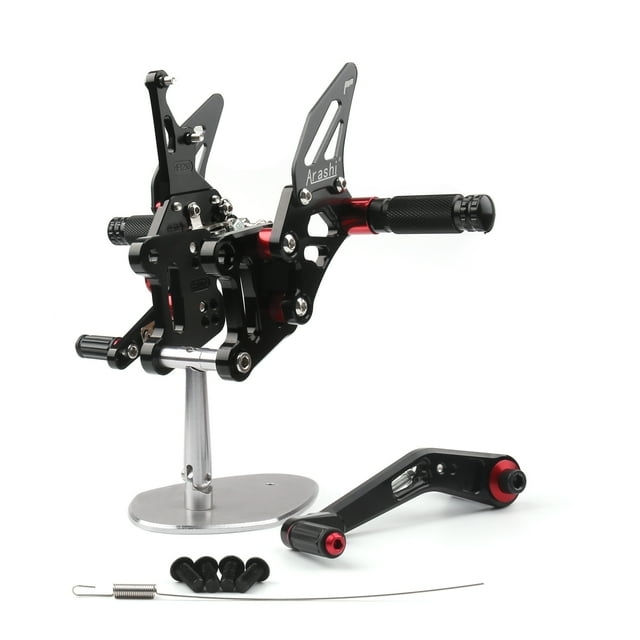 CNC Black Rearsets Footpegs Footrest For Suzuki GSXR1000 GSXR1000R 2017-2022