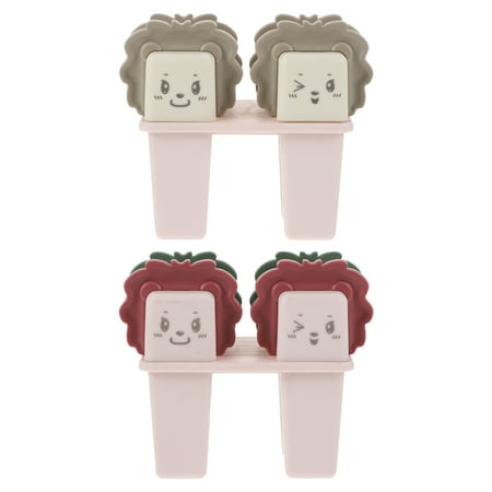 

2pcs DIY Ice Cream Molds Cartoon Shape Popsicle Making Utensils for Home