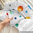 thumbnail image 4 of Twin Sze Fitted Sheet Set - Colorful Polka Dot 2 Piece Bedding Sets 16" Deep Pocket Fitted Sheet with 1 Pillowcase, Rainbow Color Polka Dots Abstract Brushed Microfiber Hotel Luxury Bed Sheets, 4 of 9