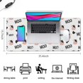 thumbnail image 5 of Long Mouse Pads for Desk,White Cow Black Spot Moo Pattern Desk Mats on Top Of Desks, Desk Mouse Pad Extra Large with 3mm Non-Slip Base and Stitched Edge for Gaming,Office,Work,Home 35.4"x15.7", 5 of 6