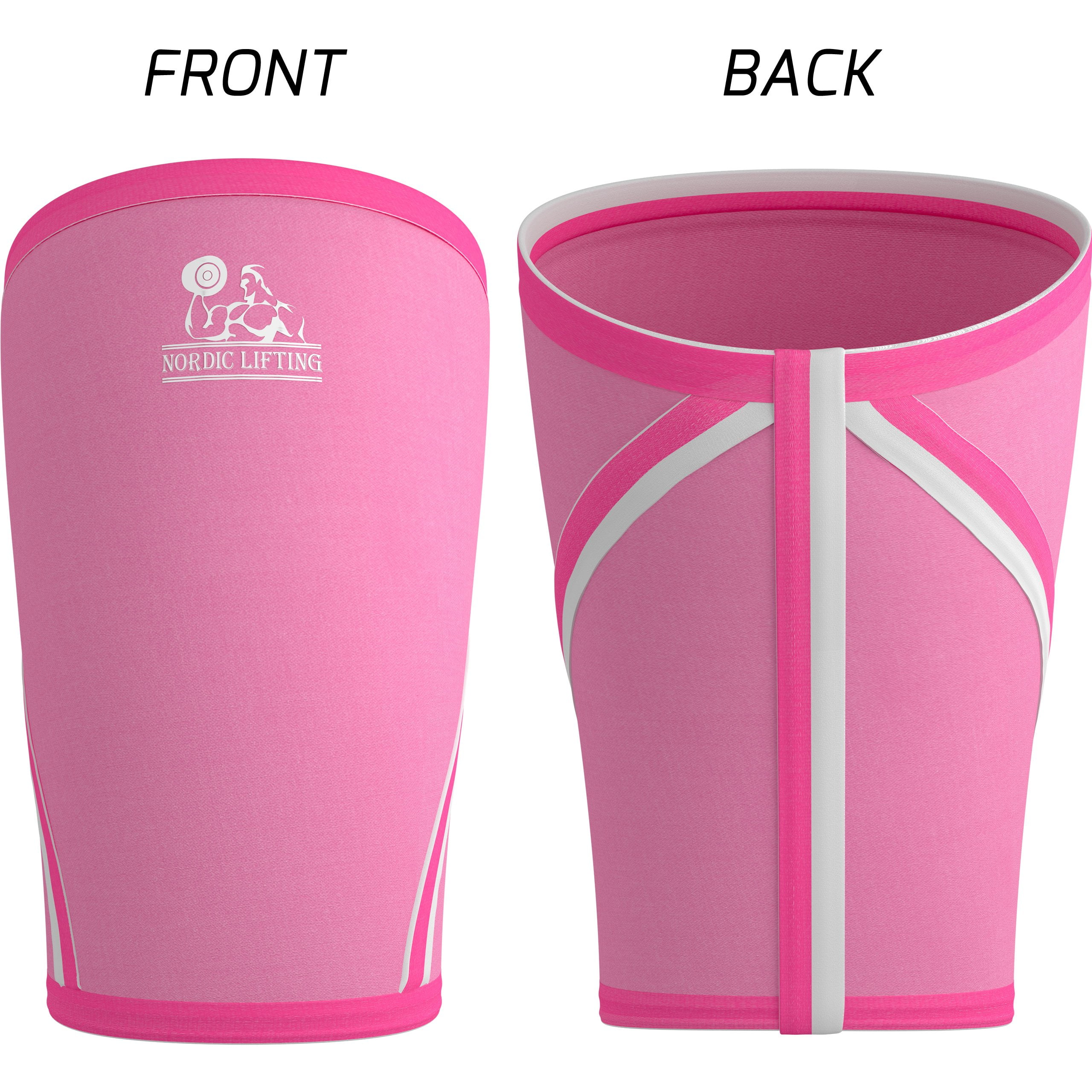 Nordic Lifting 7mm Neoprene Knee Brace Compression Sleeves  For Support, 1 Pair, Pink,XS