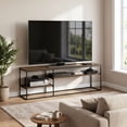 thumbnail image 3 of Furinno MORETTI Modern Lifestyle TV Stand, Entertainment Center for TV up to 78 Inch, for Living Room, Bedroom, Brown Walnut, 3 of 5