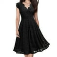 thumbnail image 2 of TAIAOJING Women Floral Print Maxi Dress Lace Skirt Suit Neck Top With Party Skirt Two Piece Suit Dresses Vestidos, 2 of 5