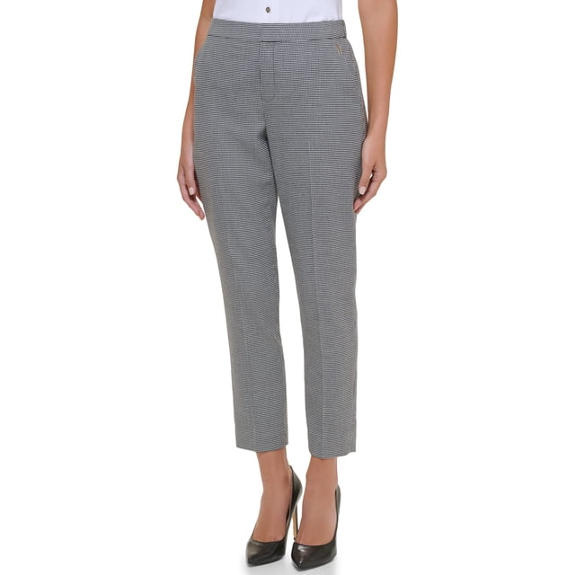 Pantalones Tommy Hilfiger Sloane para mujer negro/marfil talla 10