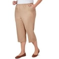 thumbnail image 3 of Plus Size Alfred Dunner Button Hem Capri Pant Color: Black Size: 18 W, 3 of 4